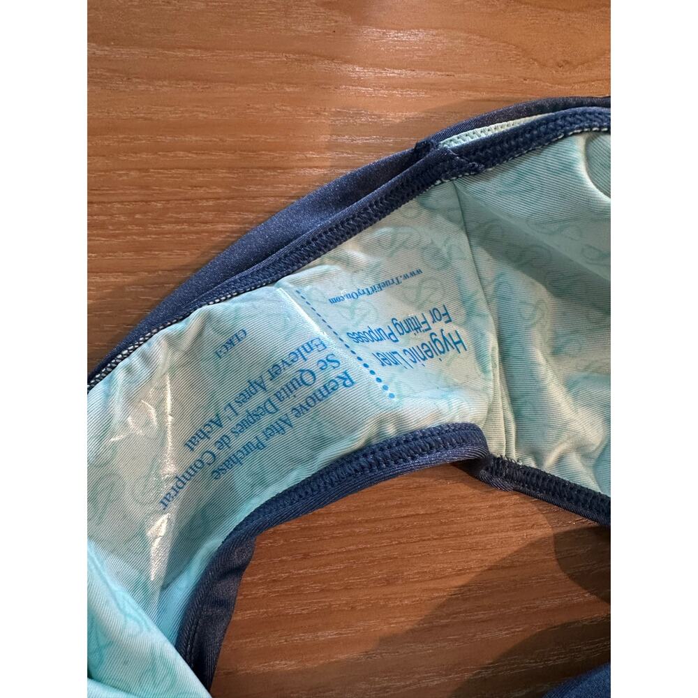 Victoria's Secret Very Sexy Push Up Bandeau Bikini Blue Shimmer 34B M NEW - Picture 10 of 10